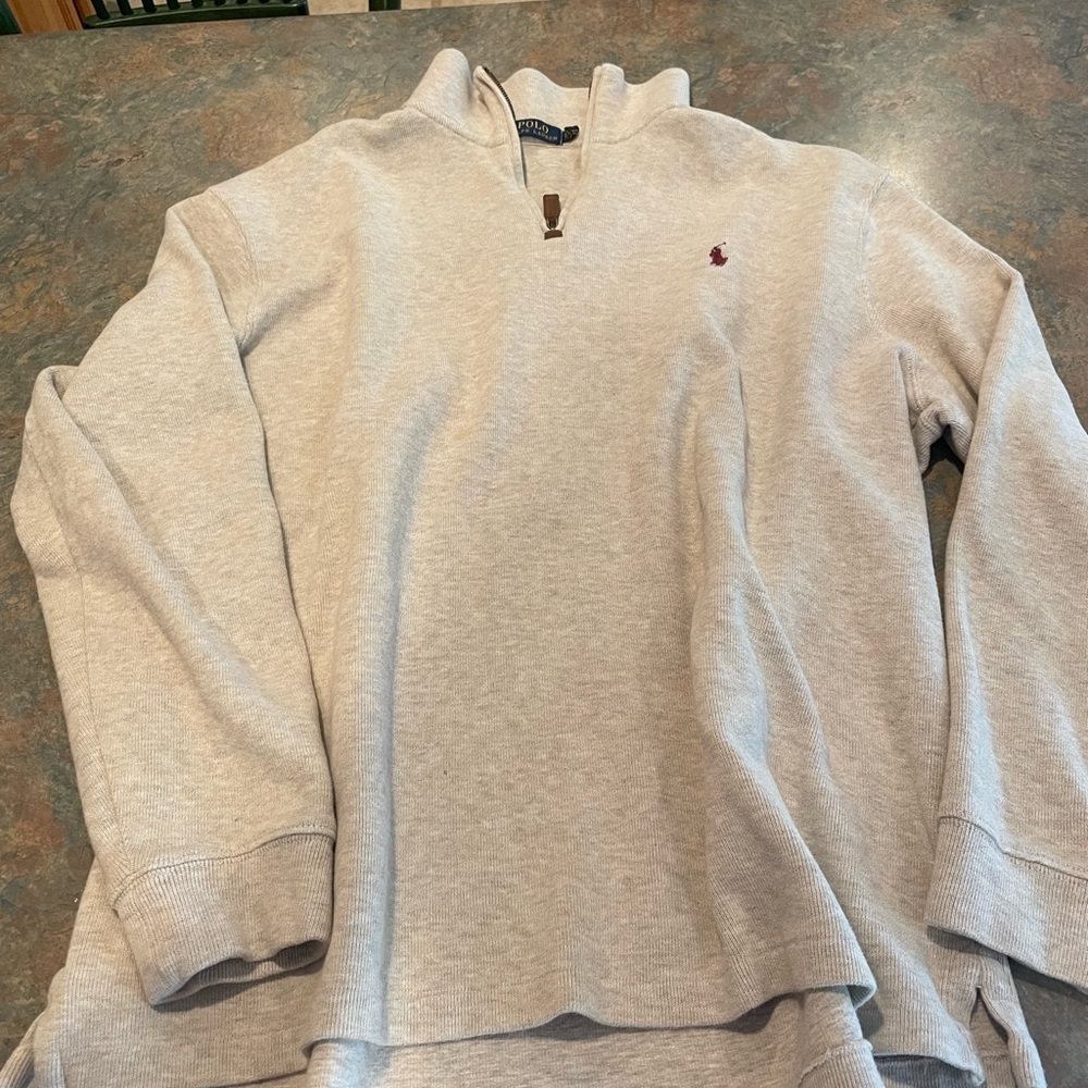 Polo Ralph Lauren Quarter Zip Beige Good Condition
